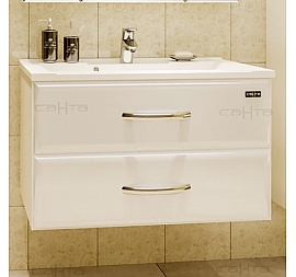 Тумба с умывальником Санта Виктория 700130 80 см подвесная