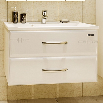 Тумба с умывальником Санта Виктория 700130 80 см подвесная