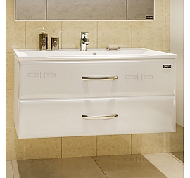 Тумба с умывальником Санта Виктория 100 см подвесная