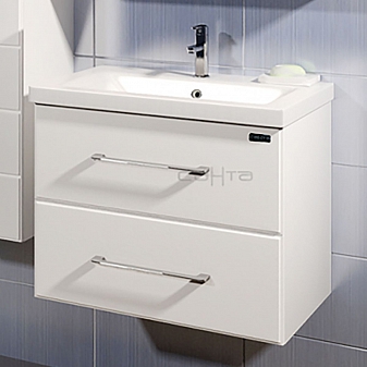 Тумба с умывальником Санта Омега 207035л 50 см подвесная