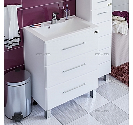 Тумба с умывальником Санта Омега 207016л 65 см напольная