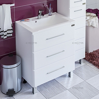 Тумба с умывальником Санта Омега 207016л 65 см напольная