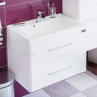 Тумба с умывальником Санта Омега 207023л 65 см подвесная