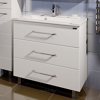 Тумба с умывальником Санта Омега 207014л 80 см напольная