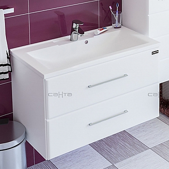Тумба с умывальником Санта Омега 207022л 80 см подвесная