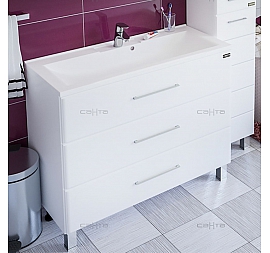 Тумба с умывальником Санта Омега 207017л 100 см напольная