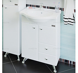 Тумба с умывальником Санта Альтаир 60 см 2 ящика