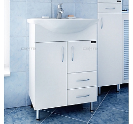 Тумба с умывальником Санта Стандарт Уют 201088 55 см 2 ящика