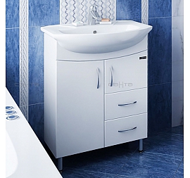 Тумба с умывальником Санта Стандарт Элеганс 201103 65 см 2 ящика