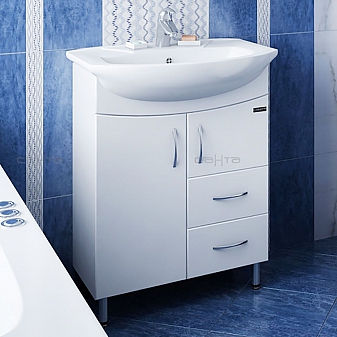 Тумба с умывальником Санта Стандарт Элеганс 201103 65 см 2 ящика