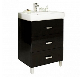 Тумба с умывальником Акватон Америна М 1A1689K1AM950 60 см черная