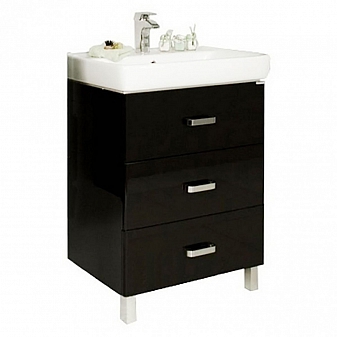 Тумба с умывальником Акватон Америна М 1A1689K1AM950 60 см черная