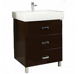 Тумба с умывальником Акватон Америна М 1A1689K1AM430 60 см темно-коричневая