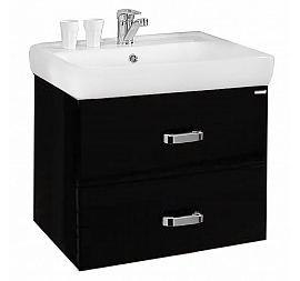 Тумба с умывальником Акватон Америна 1A1376K1AM950 70 см черная