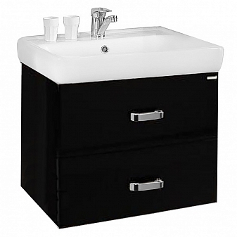Тумба с умывальником Акватон Америна 1A1376K1AM950 70 см черная