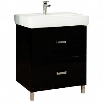 Тумба с умывальником Акватон Америна Н 1A1693K1AM950 70 см черная