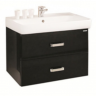 Тумба с умывальником Акватон Америна 1A1377K1AM950 80 см черная