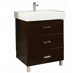 Тумба с умывальником Акватон Америна М 1A1691K1AM430 80 см темно-коричневая