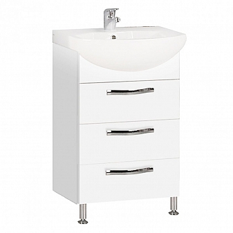Тумба с умывальником Акватон Ария Н 1A1402K0AA010 50 см белая