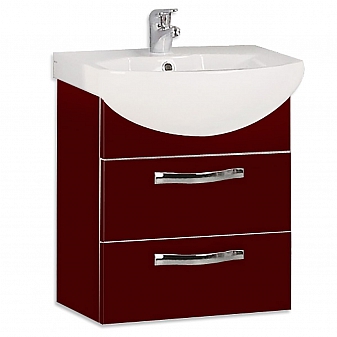 Тумба с умывальником Акватон Ария М 1A1233K0AA430 65 см темно-коричневая