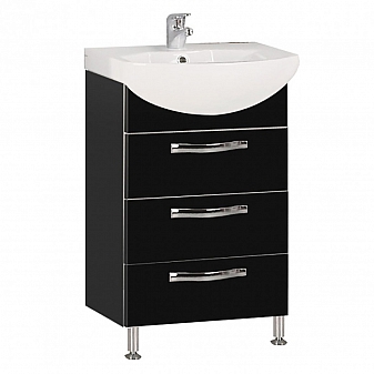 Тумба с умывальником Акватон Ария Н 1A1234K0AA950 65 см см черная