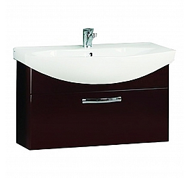 Тумба с умывальником Акватон Ария 1A1417K0AA430 80 см темно-коричневая