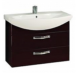 Тумба с умывальником Акватон Ария М 1A1408K0AA430 80 см темно-коричневая