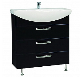 Тумба с умывальником Акватон Ария Н 1A1413K0AA950 80 см см черная