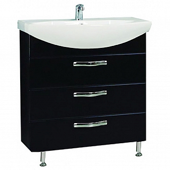 Тумба с умывальником Акватон Ария Н 1A1413K0AA950 80 см см черная
