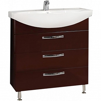 Тумба с умывальником Акватон Ария Н 1A1413K0AA430 80 см темно-коричневая