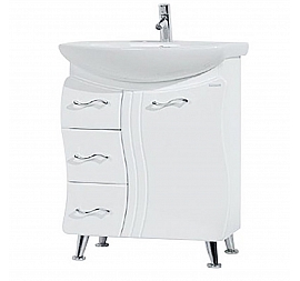 Тумба с умывальником Акватон Дионис 1A0059K0DS010 67 см с корзиной для белья