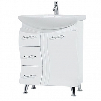 Тумба с умывальником Акватон Дионис 1A0059K0DS010 67 см с корзиной для белья