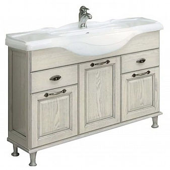 Тумба с умывальником Акватон Жерона 1A1586K5GEM40 105 см белое золото