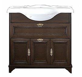 Тумба с умывальником Акватон Идель 1A1956K1IDM80 85 см дуб шоколадный