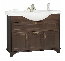 Тумба с умывальником Акватон Идель 1A1978K1IDM80 105 см дуб шоколадный