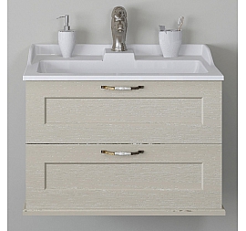 Тумба с умывальником Акватон Леон 1A1870K0LBPR0 65 см дуб бежевый