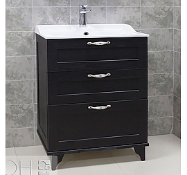 Тумба с умывальником Акватон Леон Н 1A1946K0LBPT0 65 см ясень черный