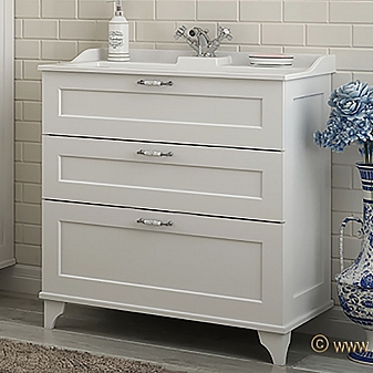 Тумба с умывальником Акватон Леон Н 1A1878K0LBPS0 80 см дуб белый