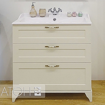 Тумба с умывальником Акватон Леон Н 1A1878K0LBPR0 80 см дуб бежевый