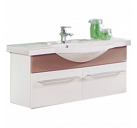 Тумба с умывальником Акватон Логика 1A1081K0LOD60 95 см лен/белый