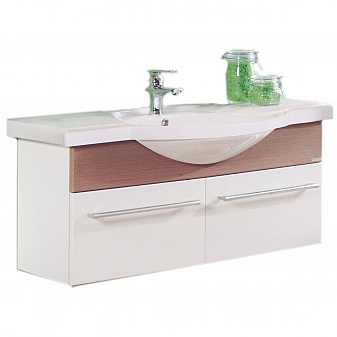 Тумба с умывальником Акватон Логика 1A1081K0LOD60 95 см лен/белый