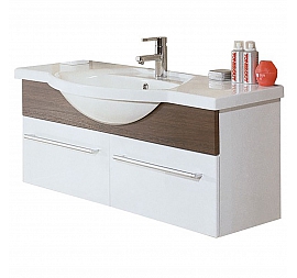 Тумба с умывальником Акватон Логика 1A1035K0LOD90 110 см венге/белый