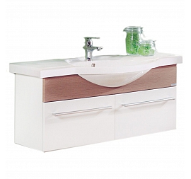 Тумба с умывальником Акватон Логика 1A1035K0LOD60 110 см лен/белый