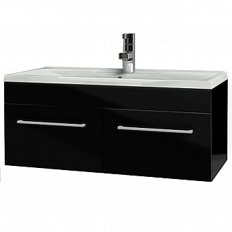 Тумба с умывальником Акватон Мадрид 1A1280K0MA950 100 см черная 2 ящика