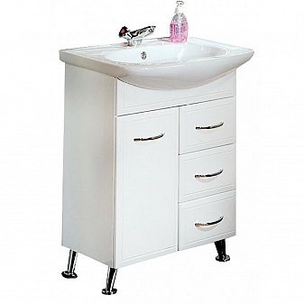 Тумба с умывальником Акватон Марсия 1A0092K0MS010 67 см с корзиной для белья