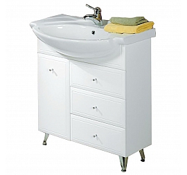 Тумба с умывальником Акватон Эмили 1A0564K0EM010 80 см с корзиной для белья