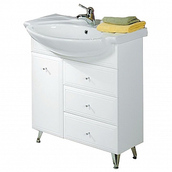 Тумба с умывальником Акватон Эмили 1A0564K0EM010 80 см с корзиной для белья