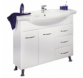 Тумба с умывальником Акватон Эмили 1A0320K0EM010 100 см с корзиной для белья