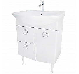 Тумба с умывальником Triton Лира 55 см 2 ящика левая