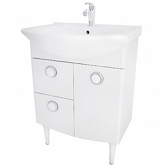 Тумба с умывальником Triton Лира 55 см 2 ящика левая